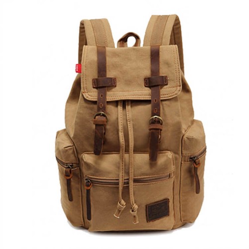 KP9 OXFORD™ Canvas und Leder  Damen Rucksack - khaki 16"